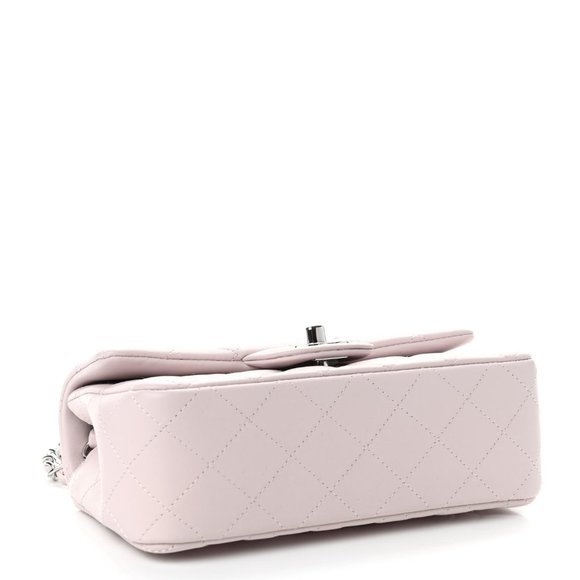 Brand New Authentic CHANEL Lambskin Quilted Mini Rectangular Flap (Light Purple) - Picture 3 of 6